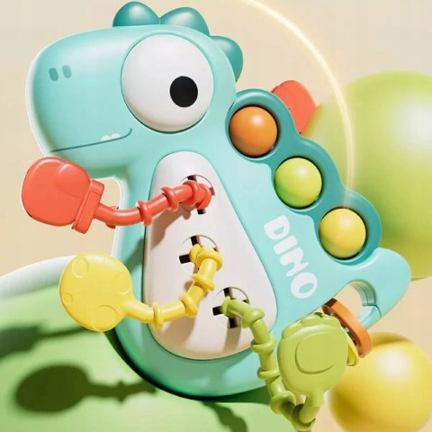 Zabawka Sensoryczna Gryzak Montessori Dinozaur - Rozwija Zmysły