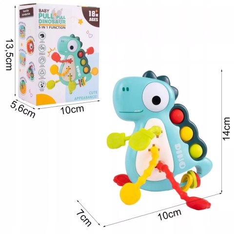 Zabawka Sensoryczna Gryzak Montessori Dinozaur - Rozwija Zmysły