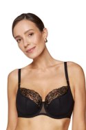 Biustonosz Soft Biustonosz Semi-Soft Model Fleur B3 Black - Gorteks - 80E