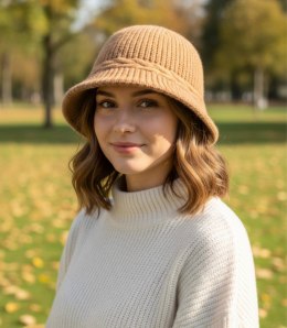 Kapelusz damski pleciony (Beżowy)