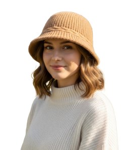 Kapelusz damski pleciony (Beżowy)