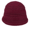 Kapelusz damski pleciony (Bordowy)