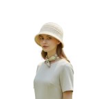 Kapelusz damski pleciony (Ecru)
