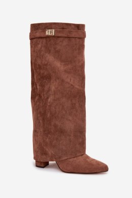 Kozaki Model Evyra CLS-603 Dark Beige - Step in style - 37