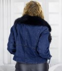 Kurtka jeansowa z kożuszkiem DENIM DIVA (Niebieski)