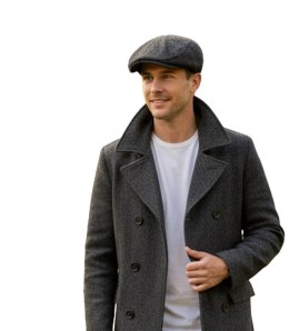 Stylowy elegancki kaszkiet męski uniwersalny (Szary)