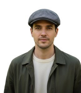 Stylowy elegancki kaszkiet męski uniwersalny (Szary)