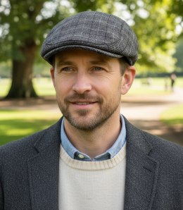 Stylowy elegancki kaszkiet męski uniwersalny