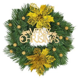 Wianek świąteczny Wesołych Świąt stroik na drzwi stół dekoracja handmade