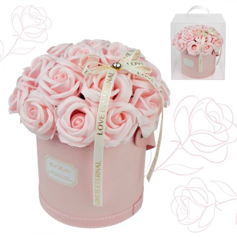 Blumenbox, Strauß duftender Seifenblumen im Karton mit 21 Stück. BUK08R