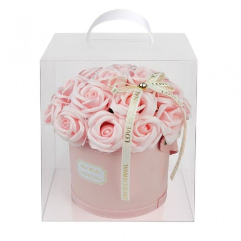 Blumenbox, Strauß duftender Seifenblumen im Karton mit 21 Stück. BUK08R