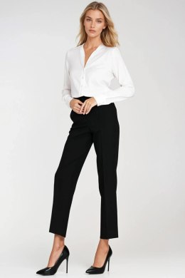 Bluzka z dekoltem w literę V B206 Ecru - Nife - 38