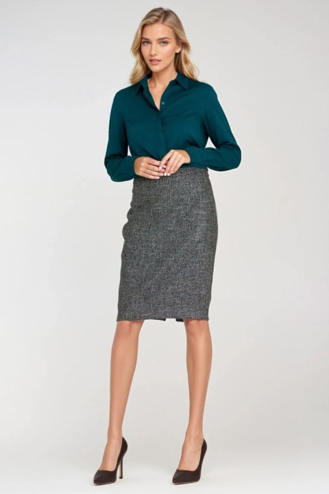 Bluzka z krytą plisą B205 Szmaragd - Nife - 40