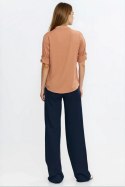Bluzka z podwijanym rękawem B188 Carmel - Nife - 38