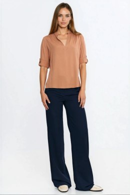 Bluzka z podwijanym rękawem B188 Carmel - Nife - 42