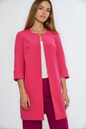 Dłuższa marynarka z przeszyciami z rękawem 3/4 Z92 Pink - Nife - 36