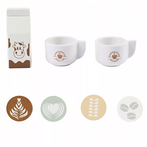 Drewniany ekspres do kawy dla dzieci z akcesoriami