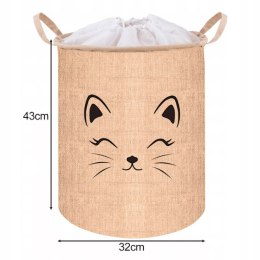 Duży kosz zamykany XL na zabawki ubrania bieliznę organizer 42L