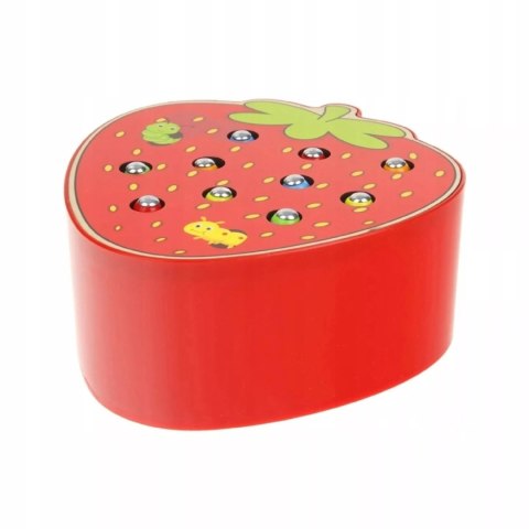 Gra Truskawka na Magnes - Łap Robaczki Drewniana