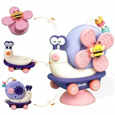 Spinner sensoryczny na przyssawkę do kąpieli i krzesełka ślimak jeżdżący