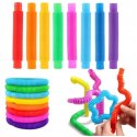 Tuby Sensoryczne Rurki XXL10 szt. Kolorowa Zabawka terapeutyczna edukacyjna