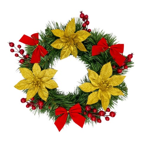 Wianek świąteczny na Boże Narodzenie stroik na drzwi dekoracja handmade