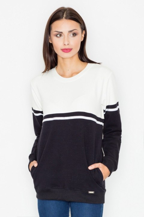 Bluza Damska Model M511 Black/Ecru - Figl - S Bluza Damska Model M511 Black/Ecru - Figl - S