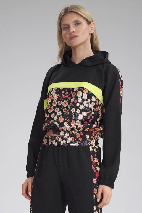 Bluza Damska Model M757 Black/Wzór 122 - Figl - s Bluza Damska Model M757 Black/Wzór 122 - Figl - s