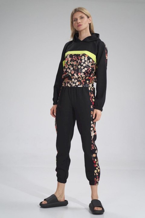 Bluza Damska Model M757 Black/Wzór 122 - Figl - s Bluza Damska Model M757 Black/Wzór 122 - Figl - s
