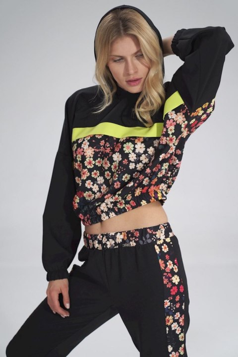 Bluza Damska Model M757 Black/Wzór 122 - Figl - s Bluza Damska Model M757 Black/Wzór 122 - Figl - s