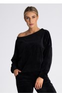 Bluza Damska Model M968 Black - Figl - L/XL Bluza Damska Model M968 Black - Figl - L/XL