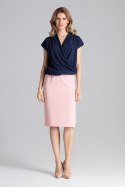Bluzka Model M652 Navy - Figl - M Bluzka Model M652 Navy - Figl - M