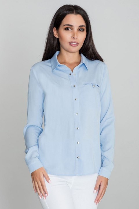 Koszula Damska Model M581 Sky Blue - Figl - L Koszula Damska Model M581 Sky Blue - Figl - L