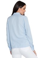 Koszula Damska Model M581 Sky Blue - Figl - XL Koszula Damska Model M581 Sky Blue - Figl - XL