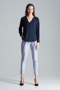 Koszula Damska Model M671 Navy - Figl - L Koszula Damska Model M671 Navy - Figl - L