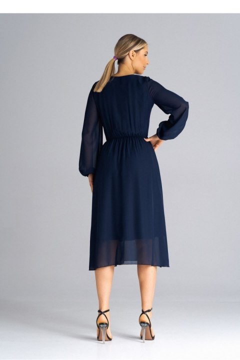 Sukienka Model M939 Navy - Figl - XL Sukienka Model M939 Navy - Figl - XL