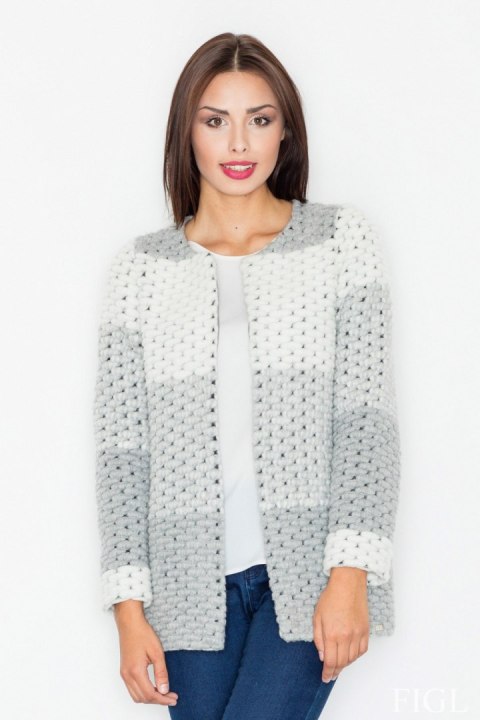 Sweter Damski Model M506 Grey - Figl - L Sweter Damski Model M506 Grey - Figl - L