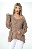 Sweter Damski8 Model M899 Brown - Figl - uniwersalny Sweter Damski8 Model M899 Brown - Figl - uniwersalny