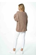 Sweter Damski8 Model M899 Brown - Figl - uniwersalny Sweter Damski8 Model M899 Brown - Figl - uniwersalny