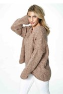 Sweter Damski8 Model M899 Brown - Figl - uniwersalny Sweter Damski8 Model M899 Brown - Figl - uniwersalny