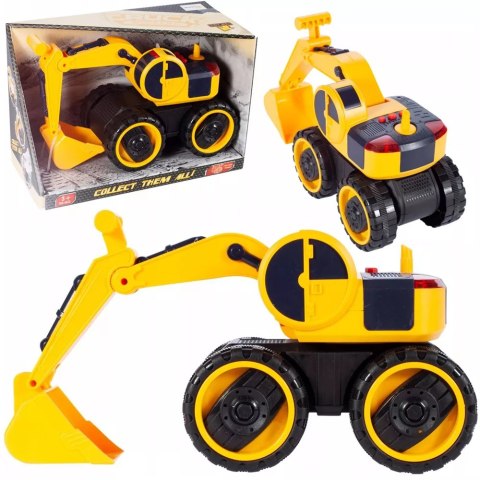 Koparka Budowlana z Napędem, Dźwiękami i Światłami - Pojazd dla Dzieci