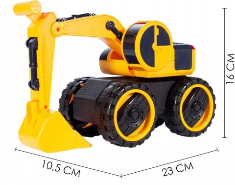 Koparka Budowlana z Napędem, Dźwiękami i Światłami - Pojazd dla Dzieci