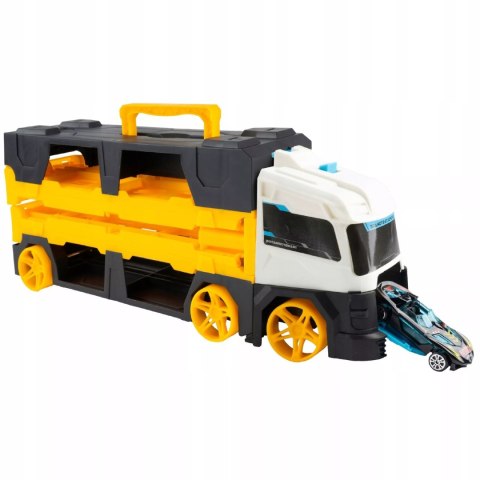 Laweta TIR 2w1 z Wyrzutnią Aut i Torem 125 cm + 2 Autka Wyścigowe