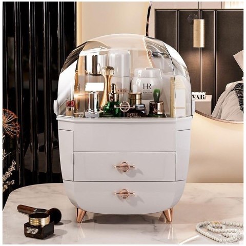 Organizer szkatułka na kosmetyki, biżuterię XL wielopoziomowy 27x21x39 cm CB76B