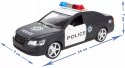 Policyjny radiowóz otwierane drzwi świecące koguty dźwięki auto policja