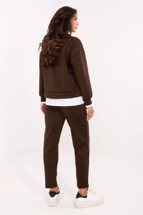 Spodnie Komplet Model IT-KMPL-9237.46 Dark Brown - Rue Paris - uniwersalny