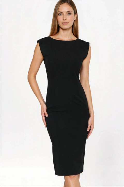 Sukienka Czarna sukienka o ołówkowym fasonie S279 Black - Nife - 38