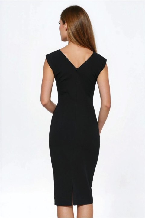 Sukienka Czarna sukienka o ołówkowym fasonie S279 Black - Nife - 38