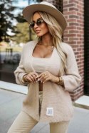 Sweter Kardigan Model 631-1 Beige - Numoco - uniwersalny