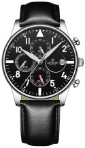 Zegarek Męski Giewont Chronograph Sapphire Czarno Srebrny GW5630-A2